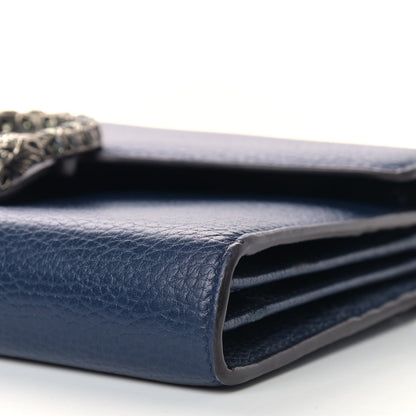 Gucci Dollar Calfskin Crystal Mini Dionysus Chain Wallet Blue Agata Black Diamond 9 of 9