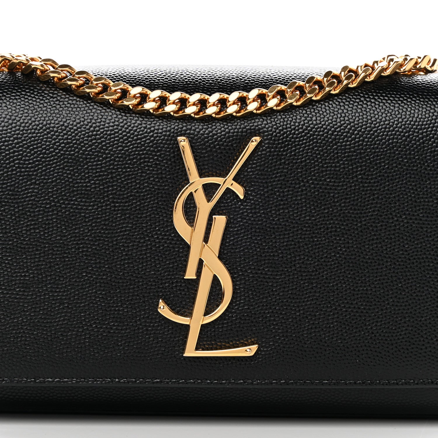 Saint Laurent Grain De Poudre Small Monogram Kate Satchel Black 6 of 12