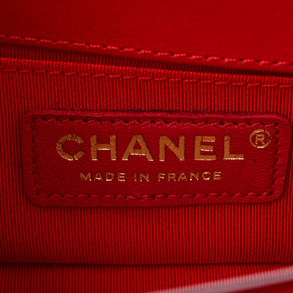 Chanel Lambskin Quilted Mini Boy Flap Red 6 of 11