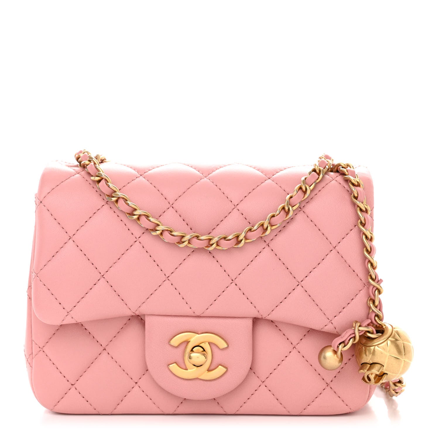 Chanel Lambskin Quilted Mini Pearl Crush Flap Pink 1 of 11