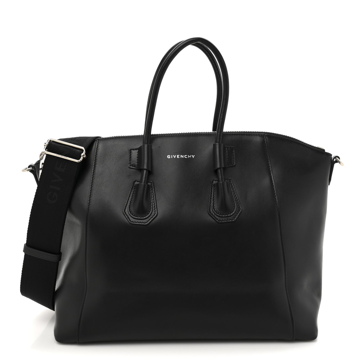 Box Calfskin Small Antigona Sport Top Handle Bag Black
