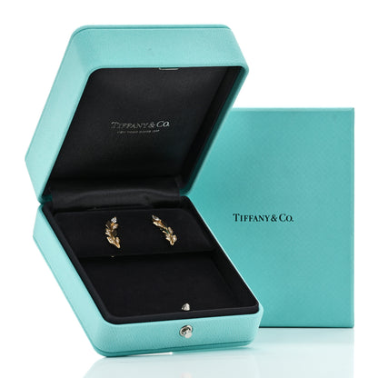 Tiffany 18K Yellow Gold Diamond Victoria Vine Climber Earrings 5 of 5