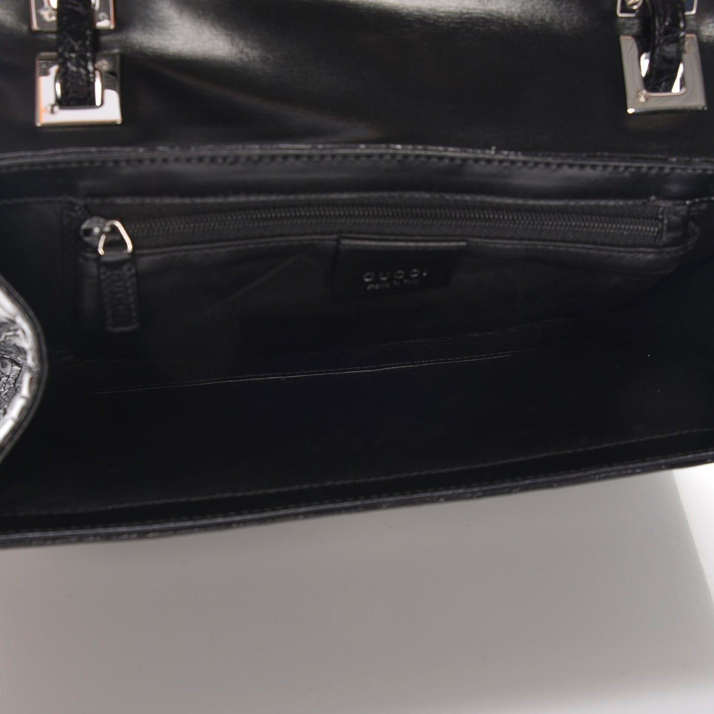 Alligator Shoulder Bag Black