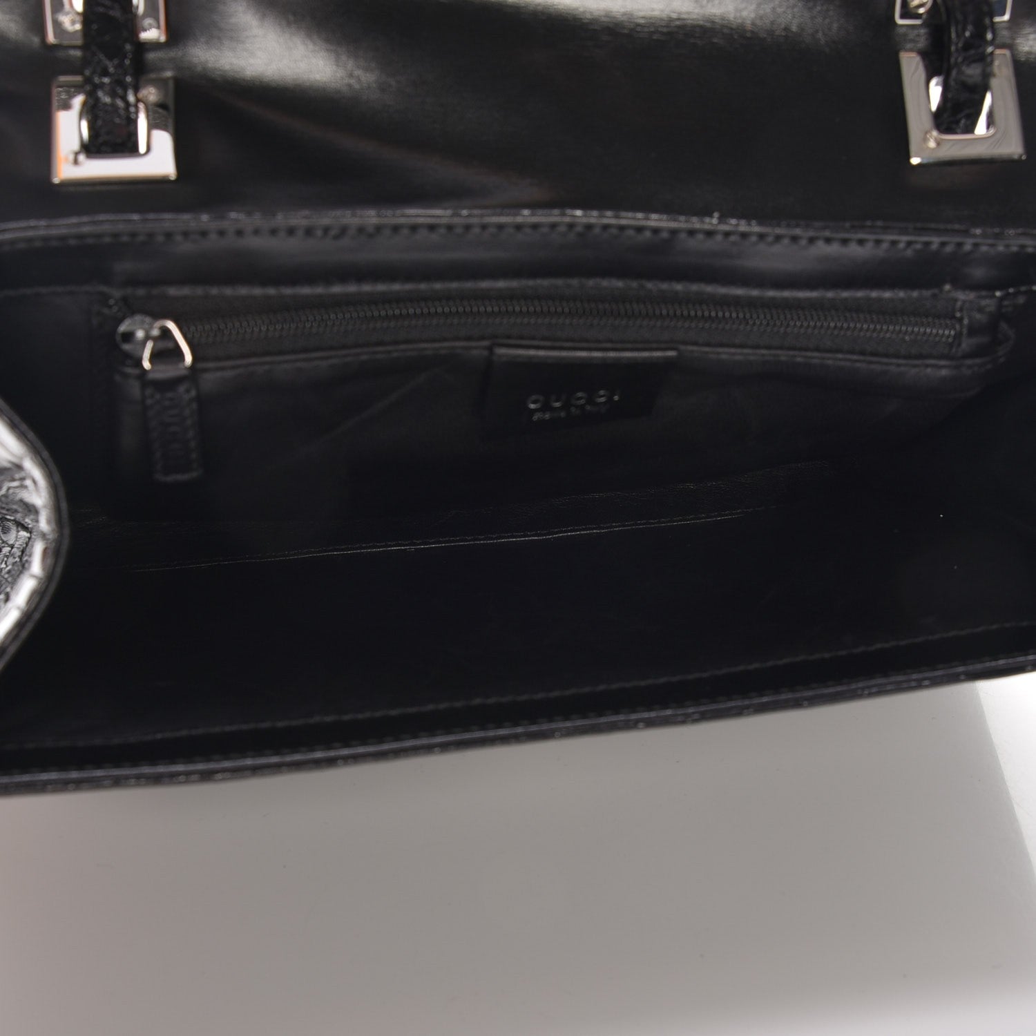Gucci Alligator Shoulder Bag Black 5 of 7