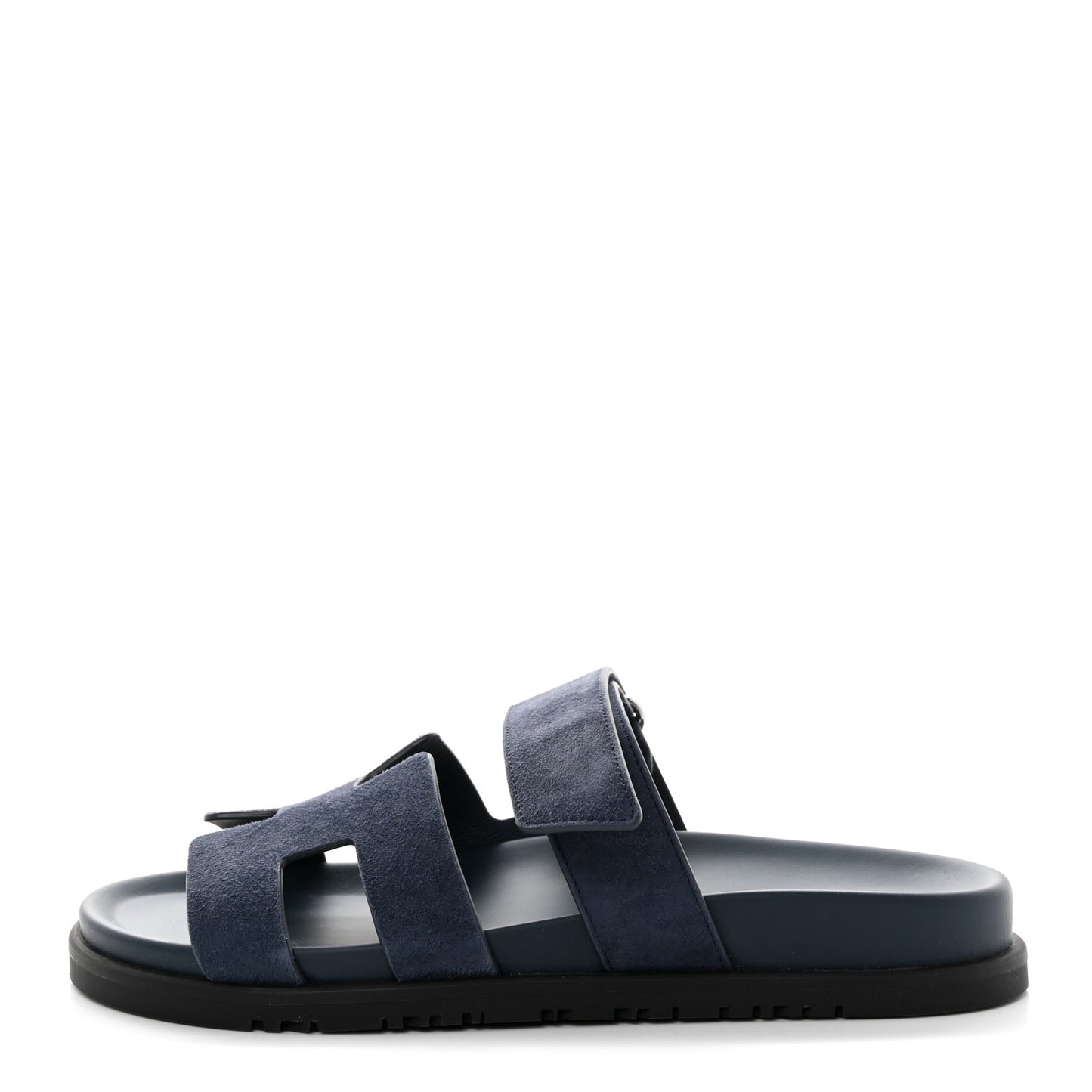 Suede Goatskin Womens Chypre Sandals 38.5 Bleu Celeste