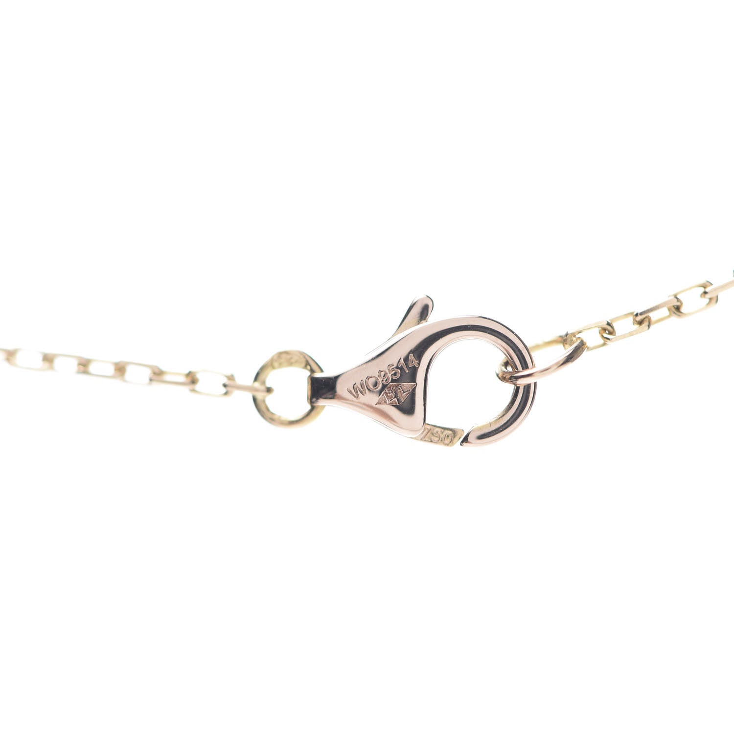 Cartier 18K Pink Gold Diamond Logo Pendant Necklace 7 of 7