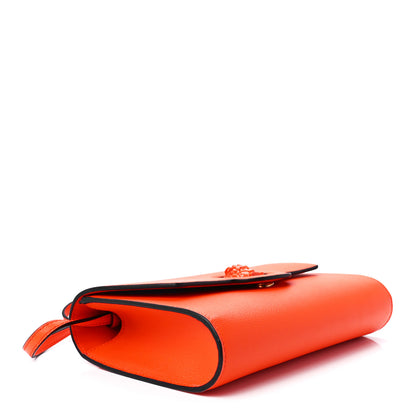 Versace Grained Calfskin La Medusa Crossbody Bag Orange 4 of 11