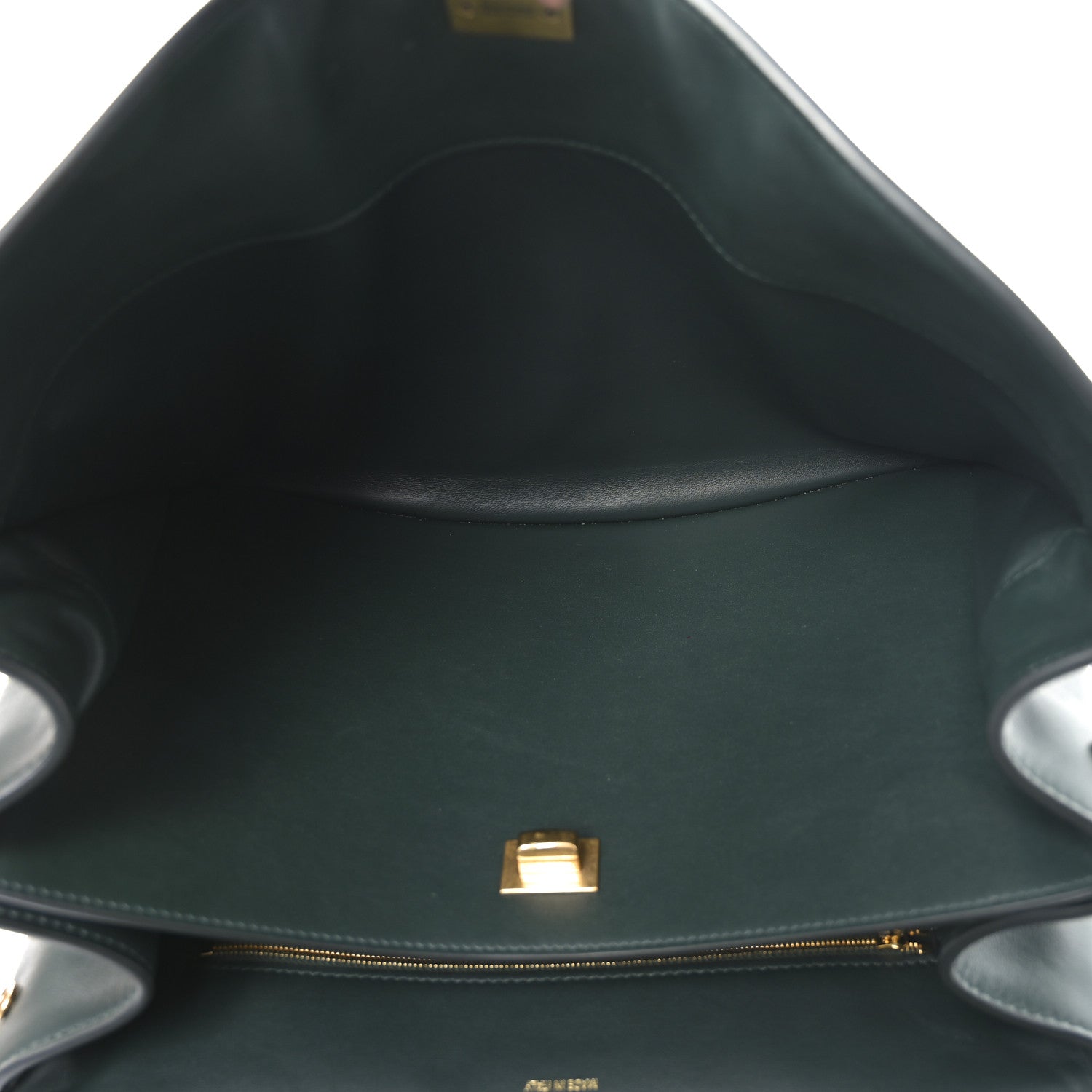 Balenciaga Natural Smooth Calfskin Medium Rodeo Top Handle Handbag Pine Green 4 of 9