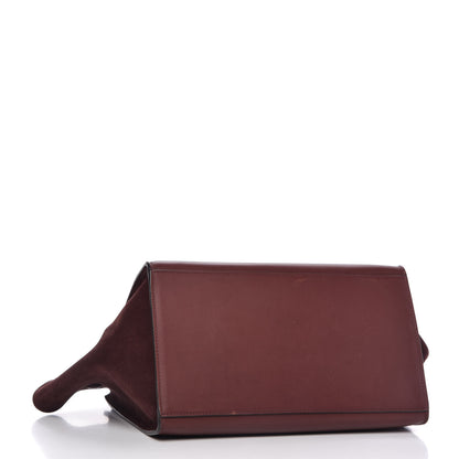 Celine Smooth Calfskin Suede Medium Trapeze Burgundy 4 of 9
