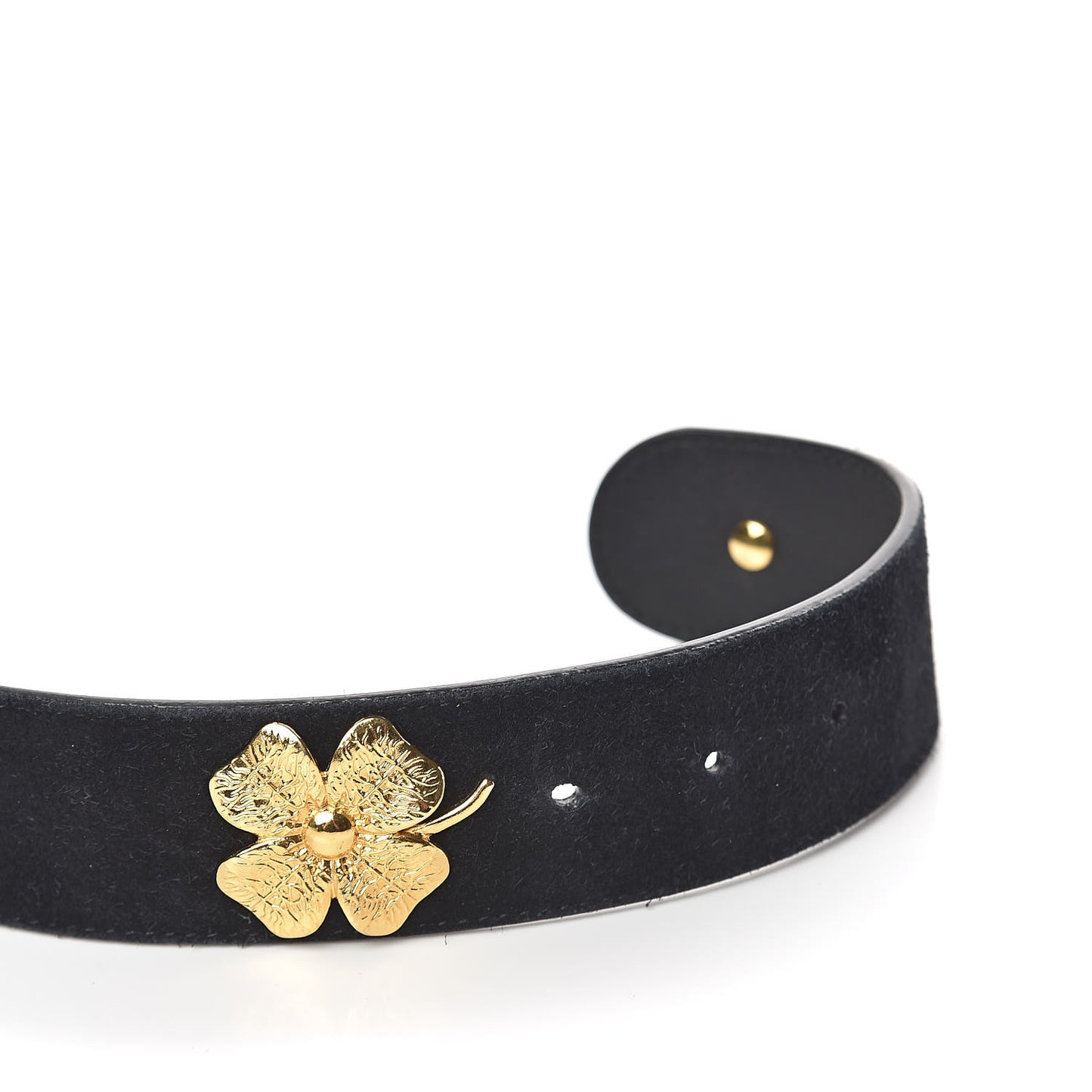 Suede GG Marmont Clover Belt 95 38 Black