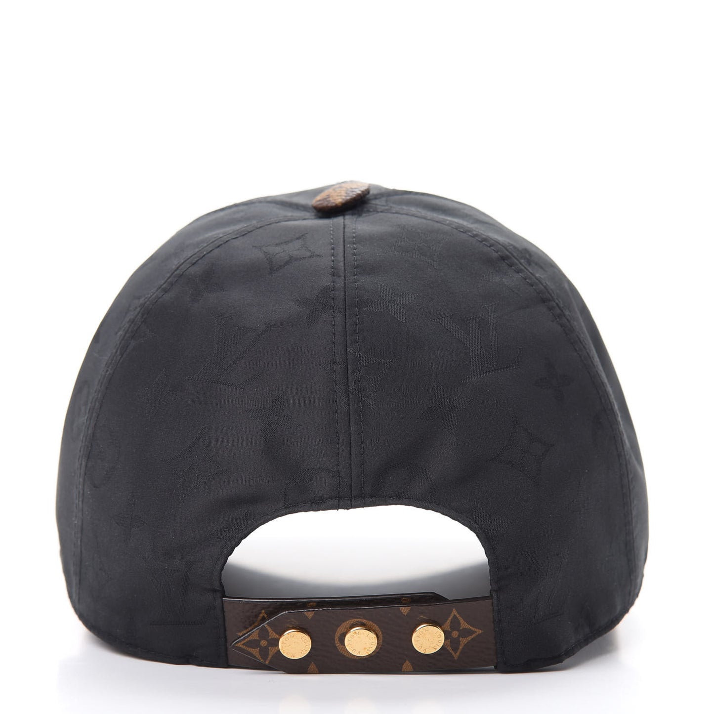 Polyester Silk Monogram LV Get Ready Cap L Black