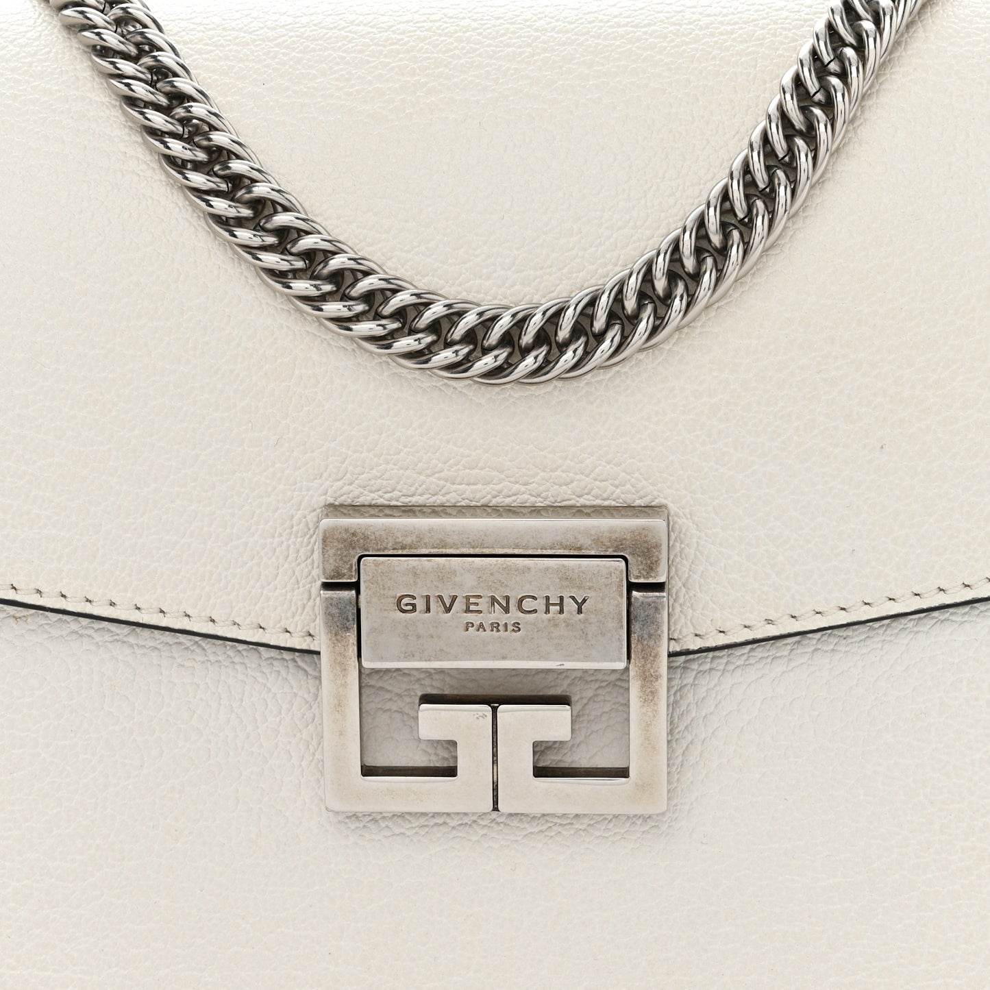Goatskin Small GV3 Shoulder Bag White
