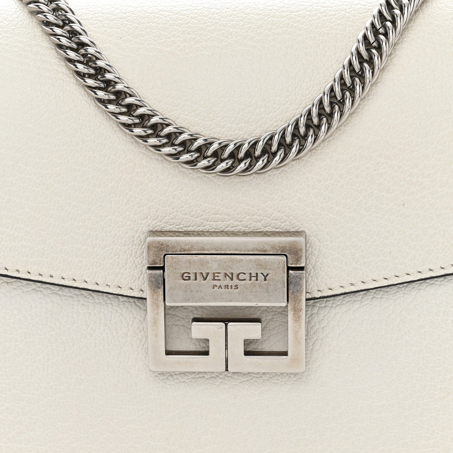 Givenchy Goatskin Small GV3 Shoulder Bag White 8 of 10