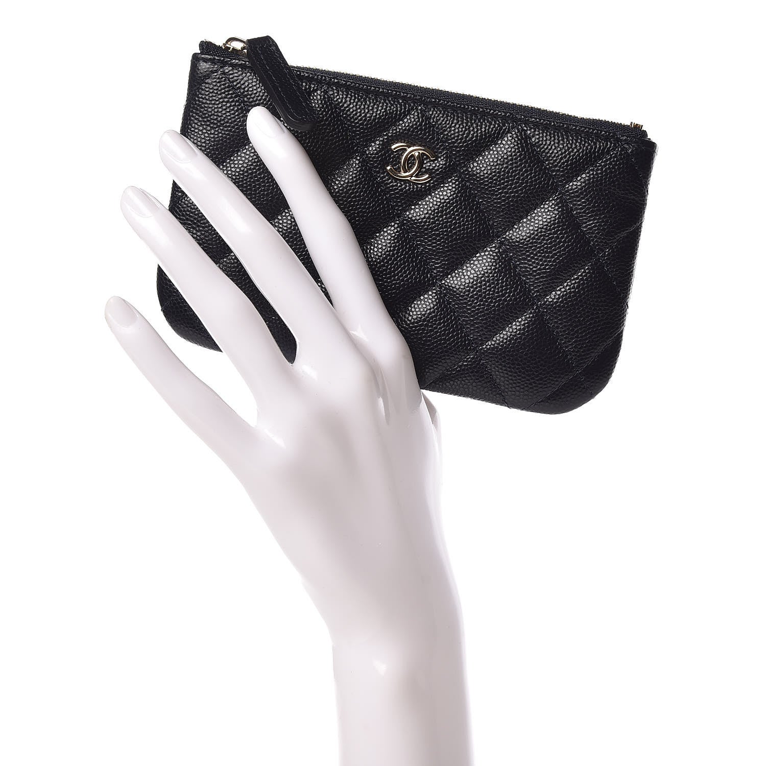 Chanel Caviar Quilted Small Cosmetic Case Navy 2 of 8