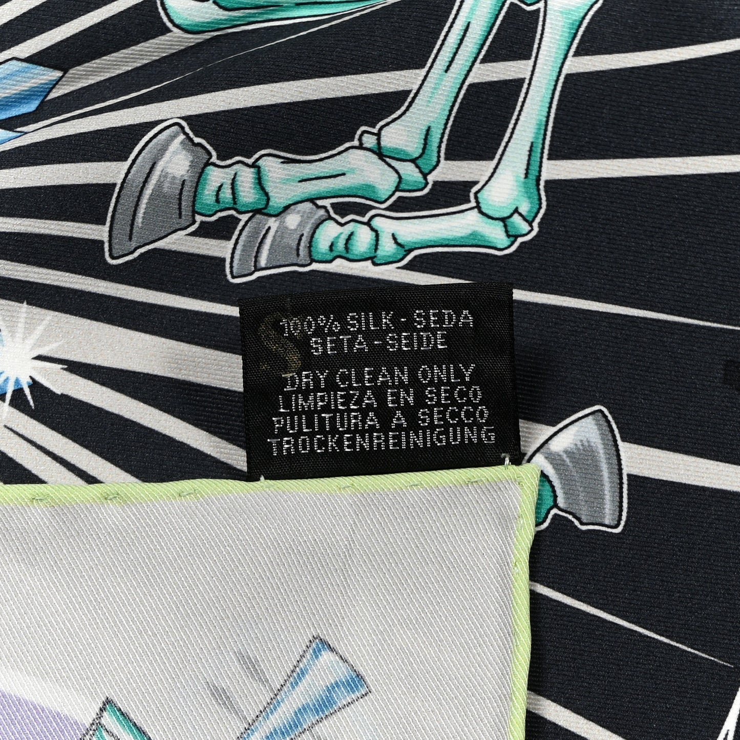 Silk Chorus Stellarum Scarf 70 Gris Nacre Anthracite Gris Nacre Anthracite