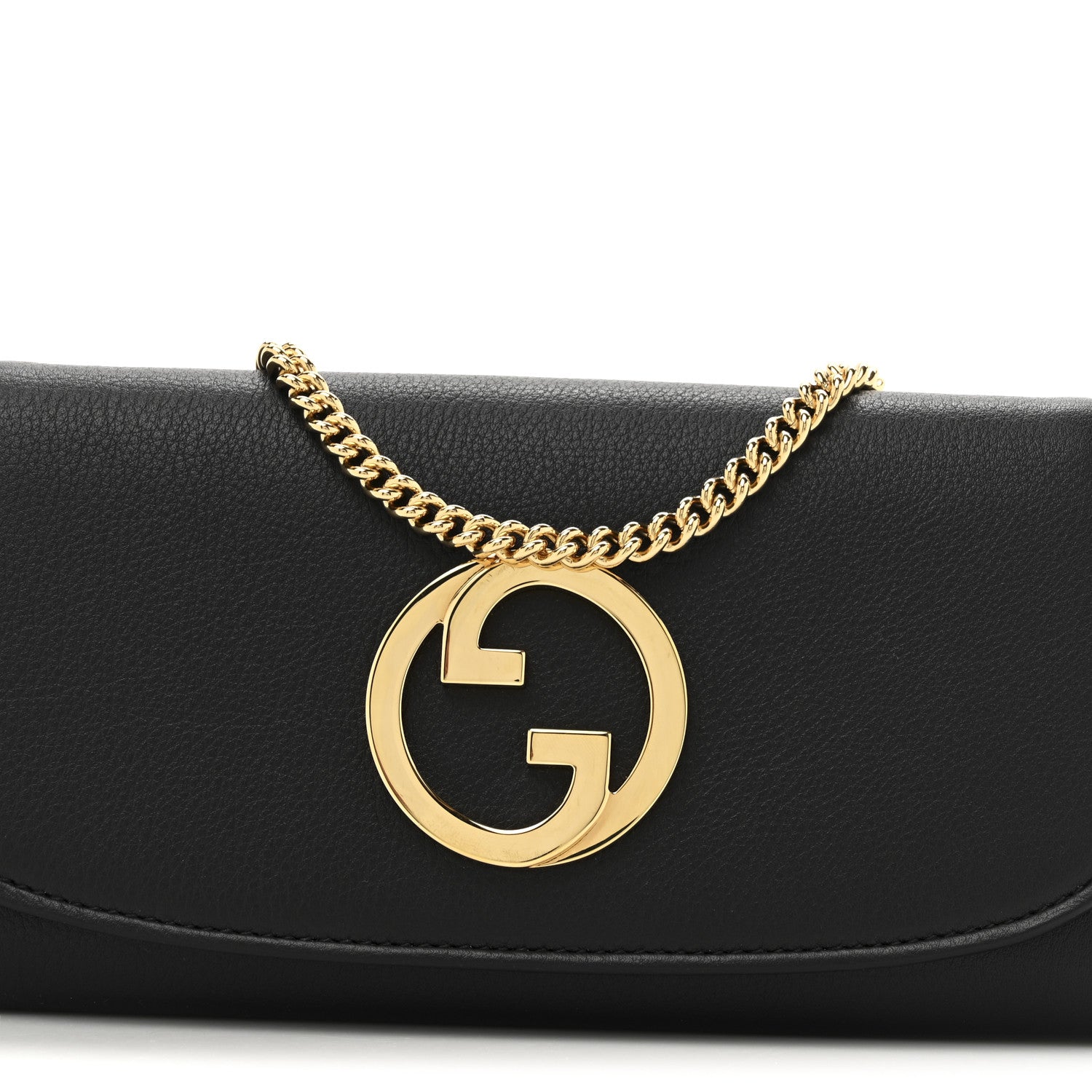 Gucci Roxy Calfskin Blondie Continental Chain Wallet Black 9 of 11