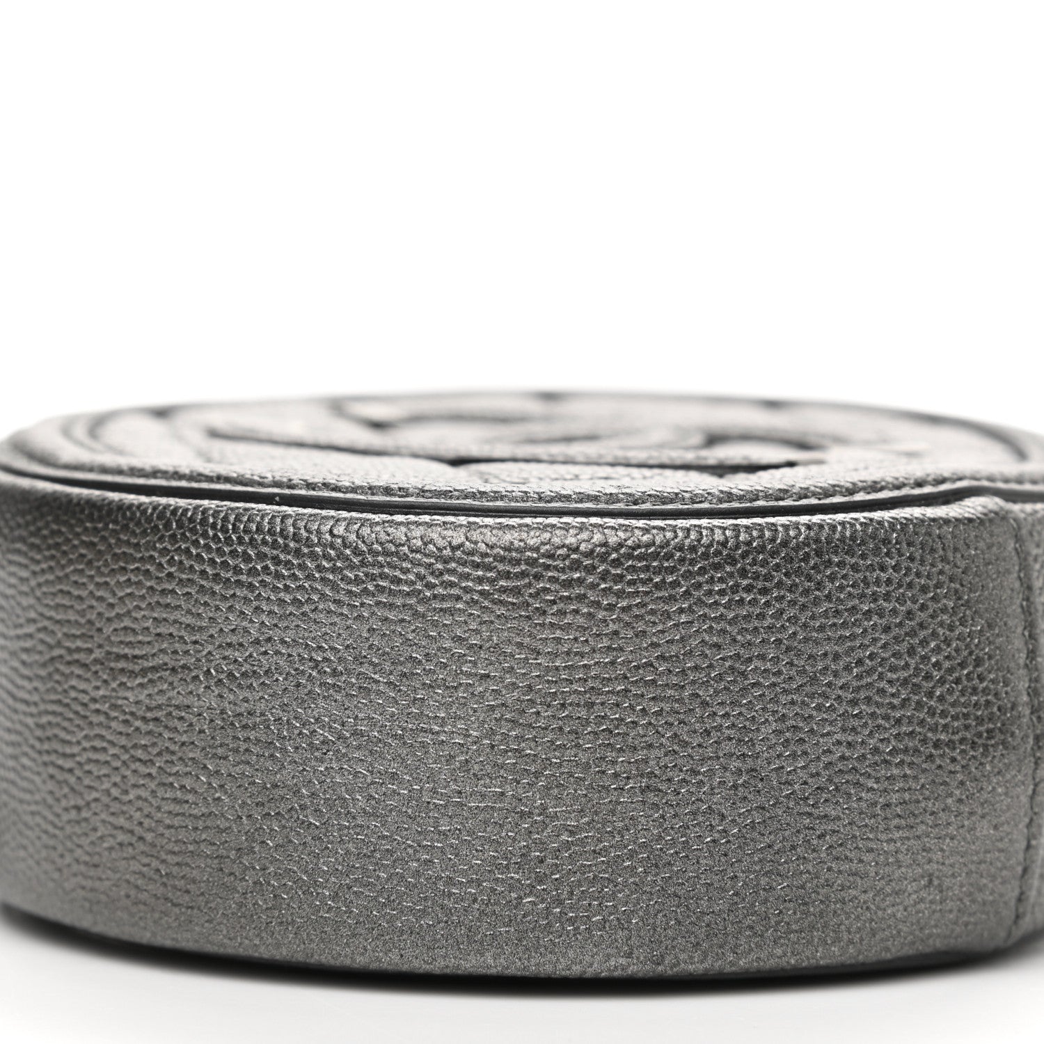 Chanel Metallic Caviar Quilted Round Filigree Crossbody Ruthenium 10 of 10
