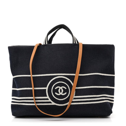 Chanel Denim Large Shopping Tote Blue 1 of 12