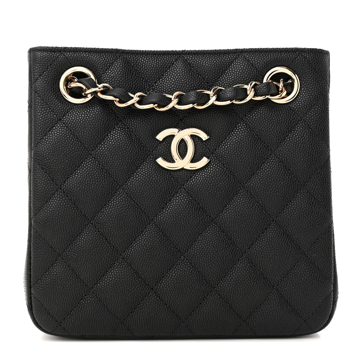 Chanel Caviar Quilted Mini Bucket Bag Black 1 of 11