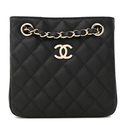 Chanel Caviar Quilted Mini Bucket Bag Black 1 of 11