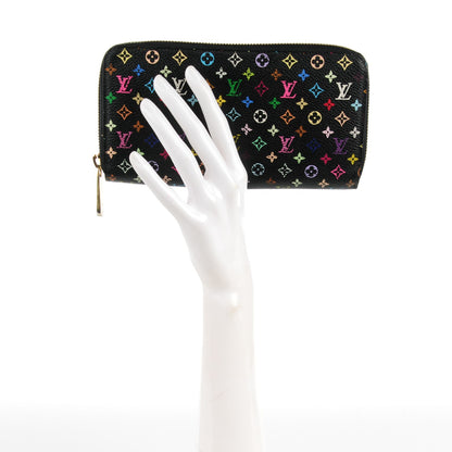 Louis Vuitton Monogram Multicolor Zippy Wallet Black Grenade 2 of 9