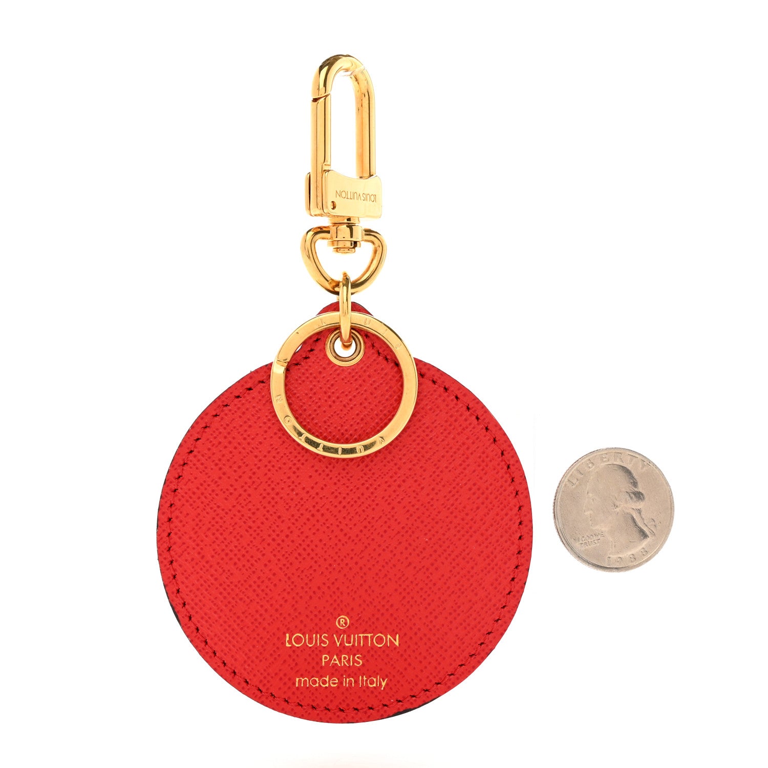 Louis Vuitton Monogram Illustre Multi V Bag Charm Key Ring 2 of 4