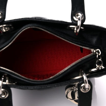 Christian Dior Lambskin Cannage Medium Lady Dior Black 5 of 16