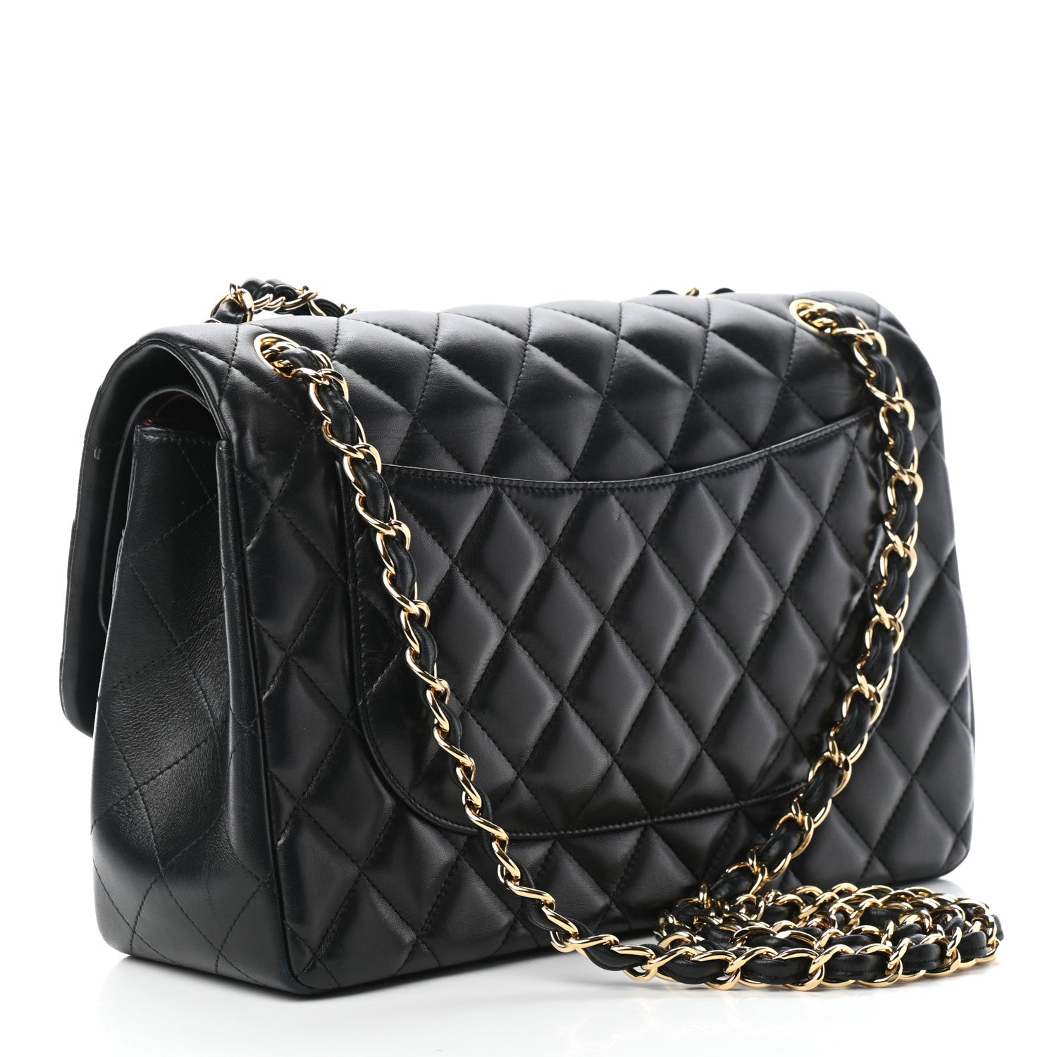 Chanel Lambskin Quilted Jumbo Double Flap Black 3 of 10