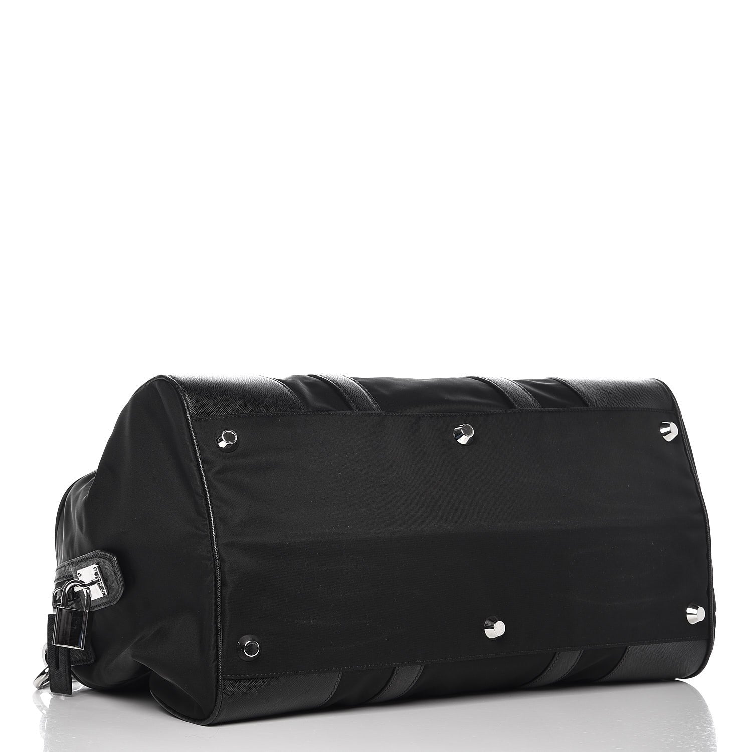 Prada Tessuto Nylon Saffiano Duffle Bag Nero Black 5 of 8