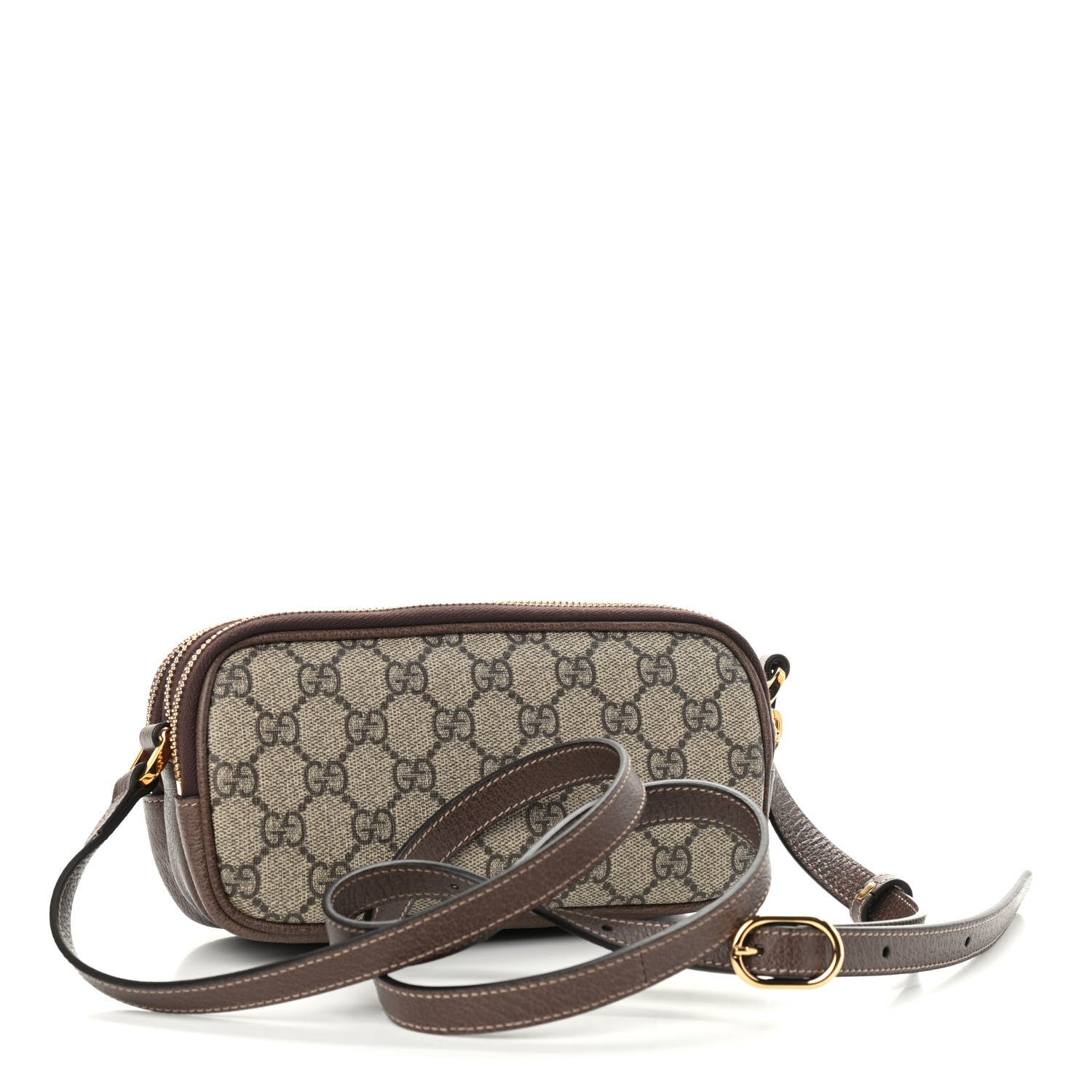 Gucci GG Supreme Monogram Web Mini Ophidia GG Bag Brown 3 of 14