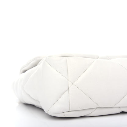 Chanel Goatskin Quilted Large Chanel 19 Flap White 8 of 10