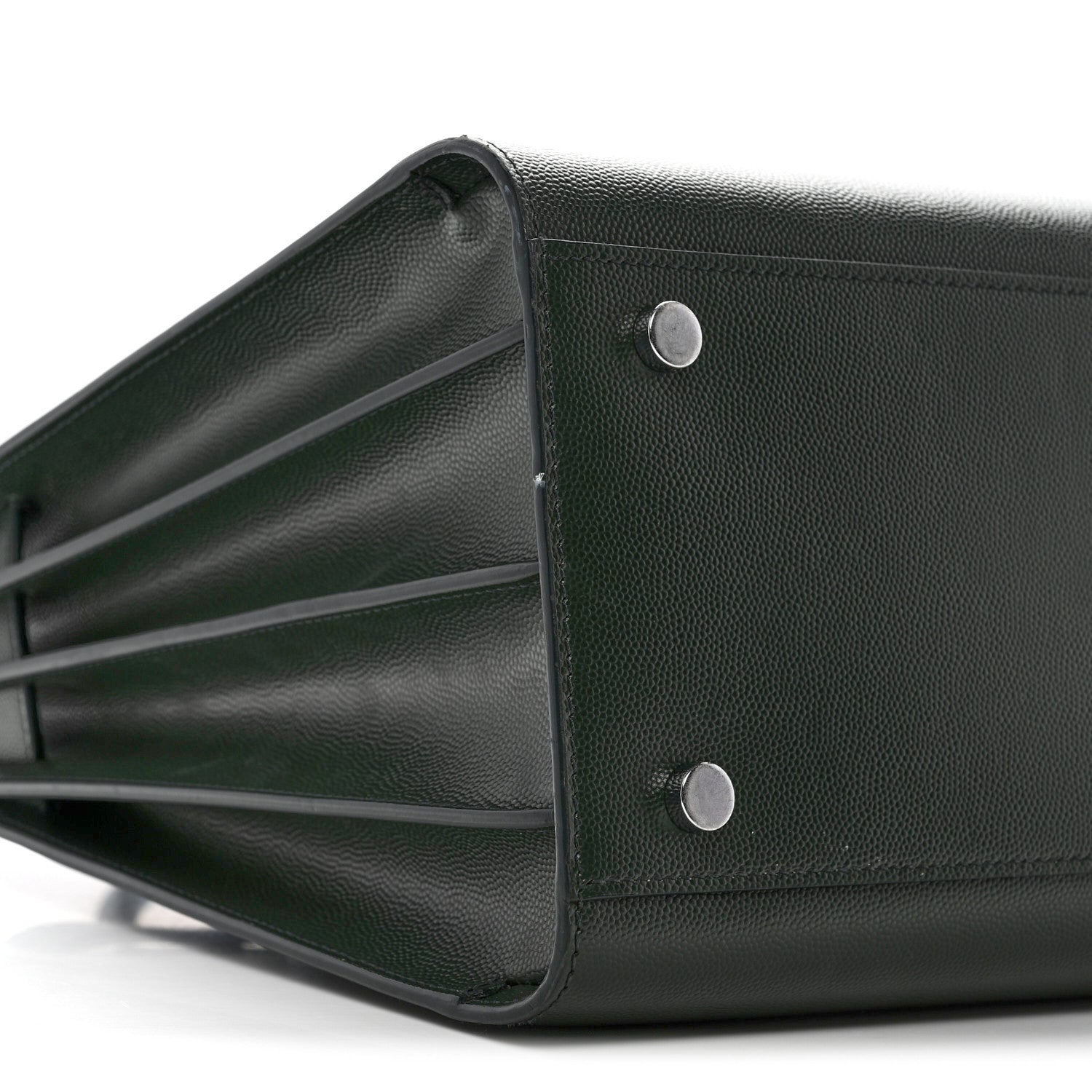 Saint Laurent Grained Calfskin Small Sac De Jour Dark Vert 9 of 13