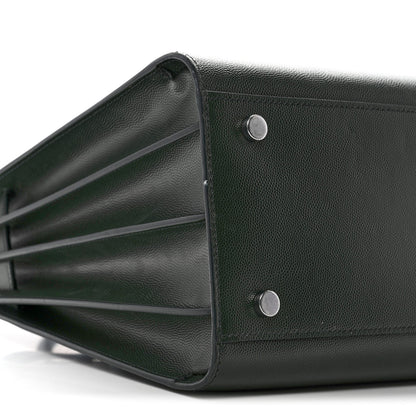 Saint Laurent Grained Calfskin Small Sac De Jour Dark Vert 9 of 13