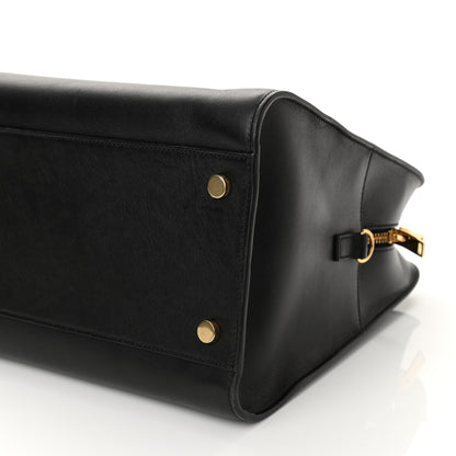 Saint Laurent Smooth Calfskin Medium Monogram Cabas Black 9 of 9