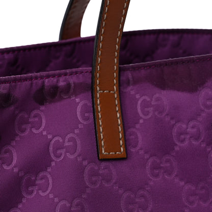 Gucci Nylon Guccissima Medium Tote Purple 30 of 35