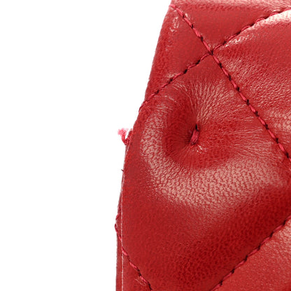 Chanel Lambskin Quilted Jumbo Single Flap Red 13 of 14
