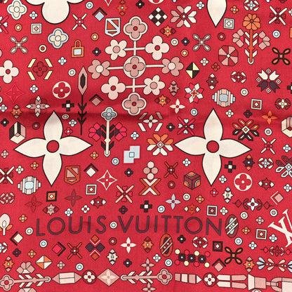 Louis Vuitton Silk Square Scarf Red 2 of 3