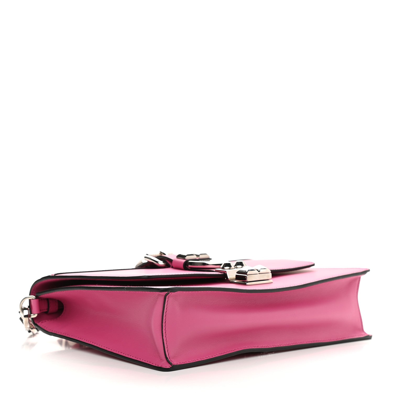 Prada Saffiano City Calfskin Studded Small Elektra Shoulder Bag Fuxia 4 of 8