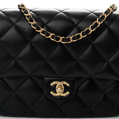 Chanel Lambskin Quilted Large CC Chain Flap Black 8 of 10