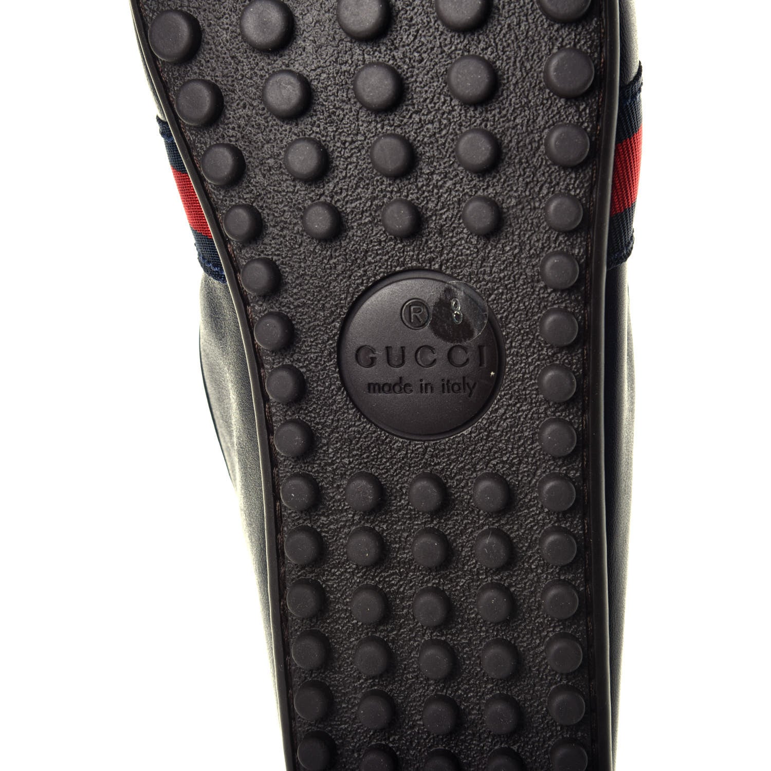 Gucci Nappa Web Mens Kanye Driver Loafers 8 Blue 6 of 8