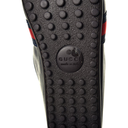 Gucci Nappa Web Mens Kanye Driver Loafers 8 Blue 6 of 8