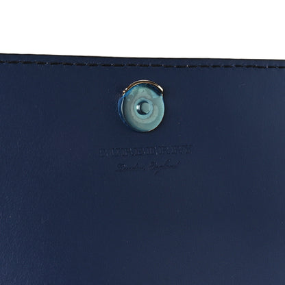Burberry Derby Calfskin House Check Wallet On Chain Navy 6 of 9