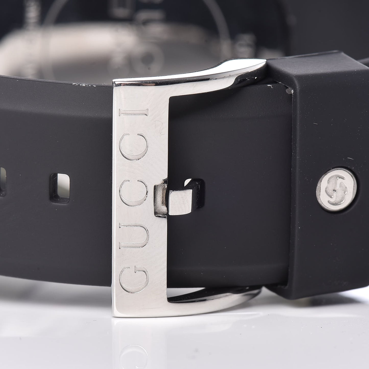 Stainless Steel Rubber 46mm Sync Web Quartz Watch Black