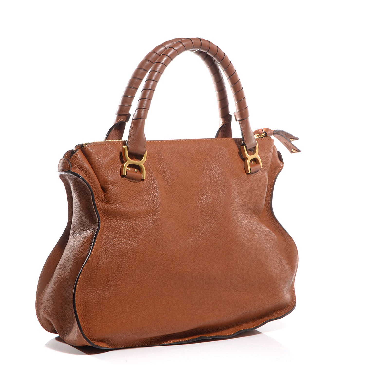 Chloe Calfskin Large Marcie Satchel Tan 3 of 10