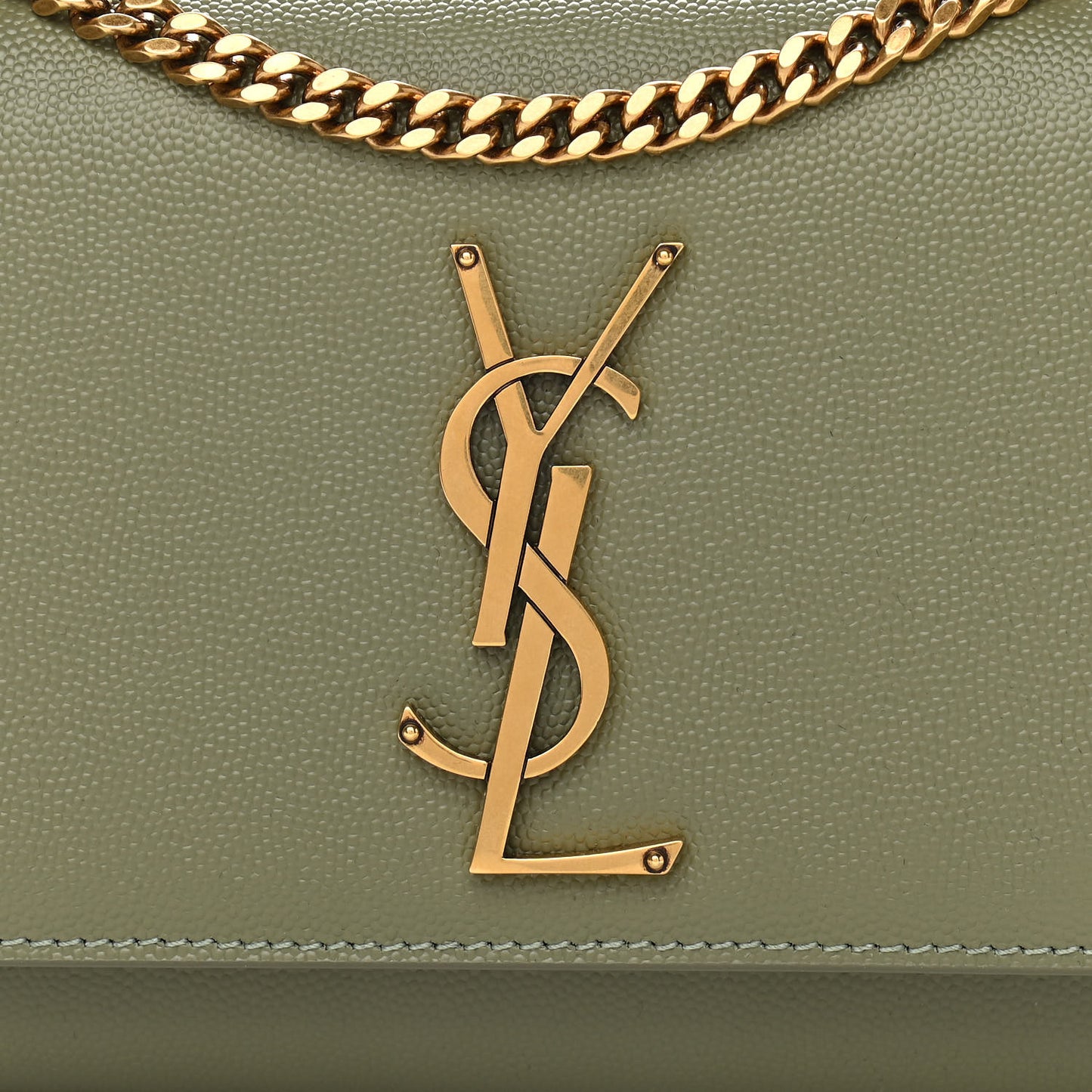 Grain De Poudre Small Monogram Kate Satchel Light Sage