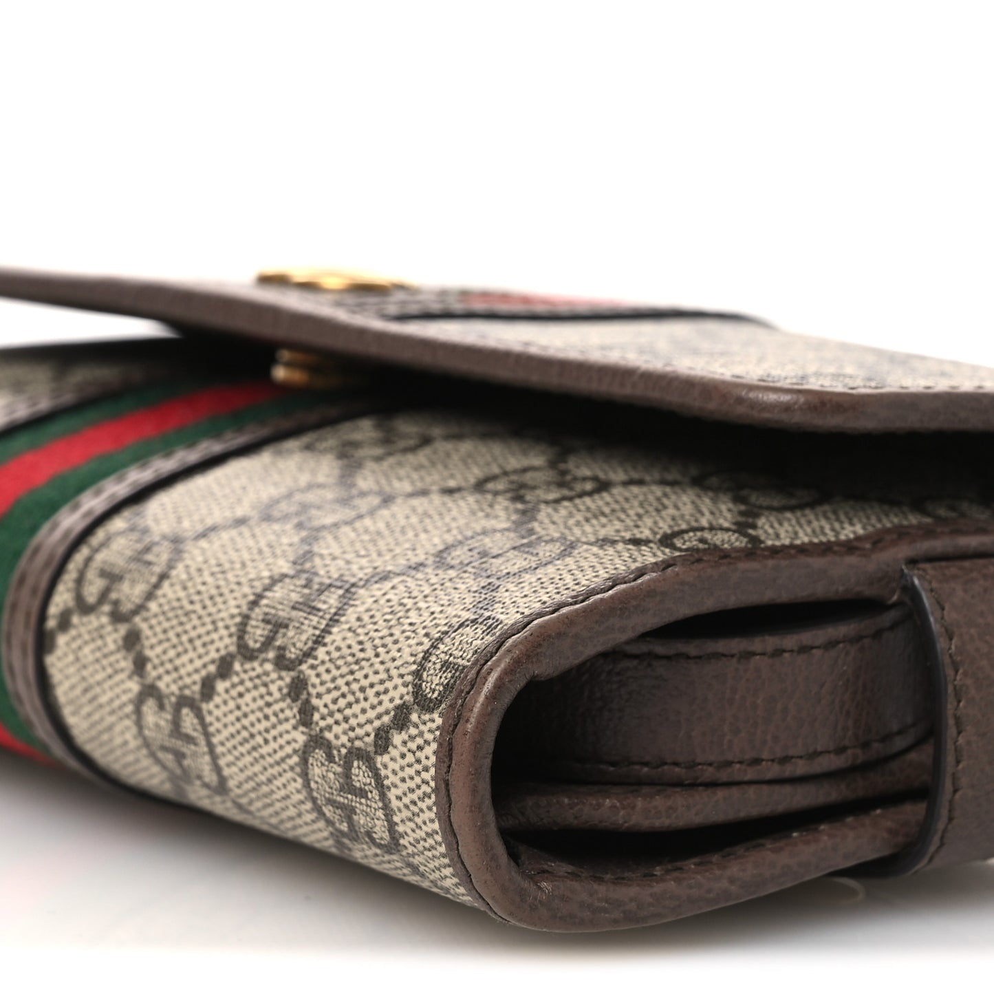 GG Supreme Monogram Web Ophidia Crossbody Wallet Beige New Acero