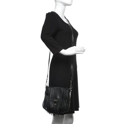 Proenza Schouler Lambskin Fringe PS1 Crossbody Pouch Black 2 of 8