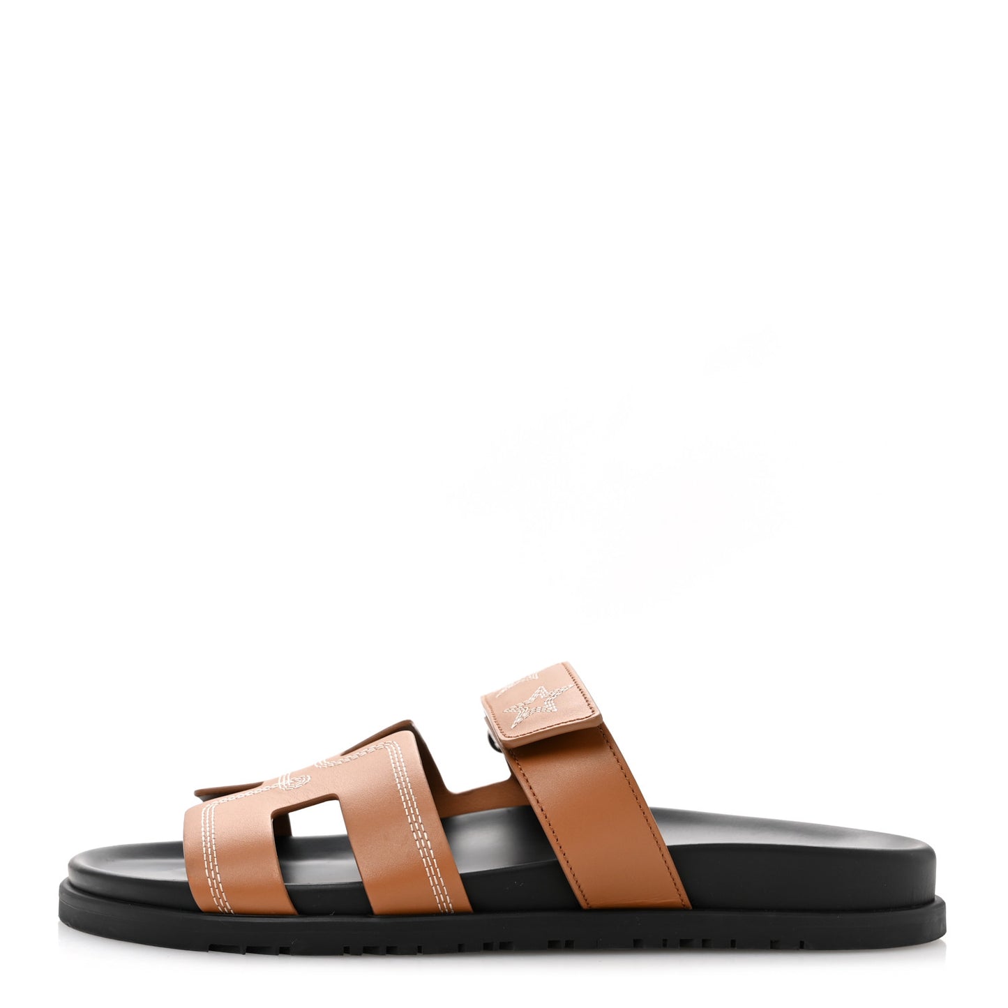 Calfskin Embroidered Womens Chypre Sandals 41 Natural