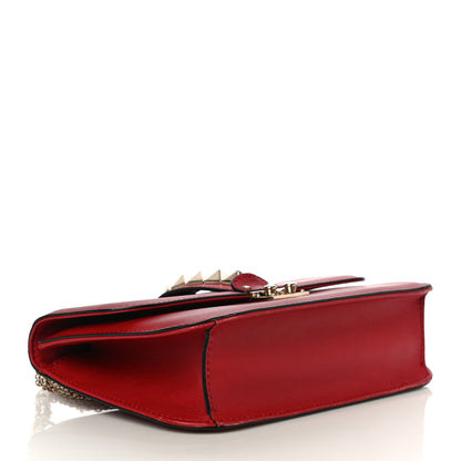 Valentino Garavani Vitello Medium Glam Lock Rockstud Flap Red 4 of 21