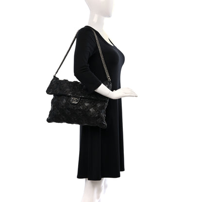 Chanel Lambskin Stitched Large Walk Of Fame Flap Black 2 of 9